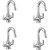 Oleanna Desire Brass Center Hole Basin Mixer With 450Mm Flexible Hose And Hot & Cold Water Feature (Disc Fitting | Quarter Turn | Form Flow) Chrome - Pack Of 4 Nos