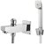 Oleanna Global Brass Bath Spout With Tip-Ton And Wall Flange With Provision For Hand Shower Bath Tub Spout Chrome