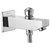 Oleanna Kubix Brass Bath Spout With Tip-Ton And Wall Flange With Provision For Hand Shower Bath Tub Spout Chrome