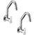 Oleanna Global Brass Sink Tap With Wall Flange Sink Cock With Swivel Casted Spout Wall Mounted (Disc Fitting | Quarter Turn | Form Flow) Chrome - Pack Of 2 Nos