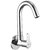 Oleanna Orange Brass Sink Tap With Wall Flange Sink Cock With Swivel Casted Spout Wall Mounted (Disc Fitting | Quarter Turn | Form Flow) Chrome