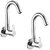 Oleanna Orange Brass Sink Tap With Wall Flange Sink Cock With Swivel Casted Spout Wall Mounted (Disc Fitting | Quarter Turn | Form Flow) Chrome - Pack Of 2 Nos