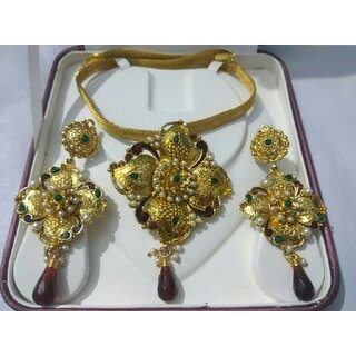                       Multicart Golden necklace with royal look                                              