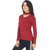 Camilla Max, Full Sleeve, Maroon Color, Round Neck, On Hip length Casual Top for Girl's and Women's