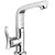 Oleanna Angel Brass Swan Neck Pillar Tap with Swivel Spout for Sink and Basin Kitchen and Bathroom (Disc Fitting  Quarter Turn  Form Flow) Chrome