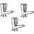 Oleanna Caliber Brass Pillar Cock For Wash Basin And Sink Tap (Disc Fitting | Quarter Turn | Form Flow) Chrome - Pack Of 3 Nos