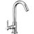 Oleanna Fancy Brass Swan Neck Pillar Tap With Swivel Spout For Sink And Basin Kitchen And Bathroom (Disc Fitting | Quarter Turn | Form Flow) Chrome