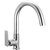Oleanna Golf Brass Swan Neck Pillar Tap With Swivel Spout For Sink And Basin Kitchen And Bathroom (Disc Fitting | Quarter Turn | Form Flow) Chrome