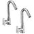Oleanna Global Brass Swan Neck Pillar Tap With Swivel Spout For Sink And Basin Kitchen And Bathroom (Disc Fitting | Quarter Turn | Form Flow) Chrome - Pack Of 2 Nos
