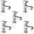 Oleanna Global Brass Pillar Cock For Wash Basin And Sink Tap (Disc Fitting | Quarter Turn | Form Flow) Chrome - Pack Of 5 Nos