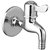Oleanna Magic Brass Bib Tap Nozzle Cock with Wall Flange (Disc Fitting  Quarter Turn) Chrome