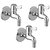Oleanna Magic Brass Bib Tap Nozzle Cock With Wall Flange (Disc Fitting | Quarter Turn) Chrome - Pack Of 3 Nos