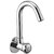 Oleanna Moon Brass Sink Tap With Wall Flange Sink Cock With Swivel Casted Spout Wall Mounted (Rising Fitting | Quarter Turn | Form Flow) Chrome