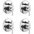 Oleanna Orange Brass 4 Way Complete Divertor Set And Addons Body Of Single Lever Concealed, Mixers And Divertor For Bath And Shower System (High Quality Cartridges | Quarter Turn) Chrome - Pack Of 4 Nos