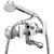 Oleanna Speed Brass Telephonic Wall Mixer with Crutch and Hand Shower Set Included (Disc Fitting | Quarter Turn | Form Flow) Chrome