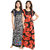 Be You Multicolor Floral Women Night Gowns Combo Pack of 2