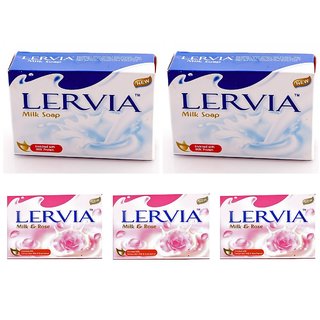 Lervia Milk and Rose Soap - (Mix Pack of 10 - 75 Grams)