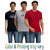 Men's Multicolor Round Neck T-Shirt  Set of 3 pc