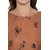 Janasya Women's Brown Crepe Straight Floral Print Kurta