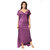 Be You Purple Solid Women Nighty with Robe 2 pieces Nighty