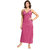 Be You Pink Solid Women Nighty with Robe 2 pieces Nighty