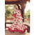 Dhruvil Impex Designer Cream and Red Angel Sleeves Printed Rayon  Gown