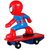 Shribossji Remote Control Spidereman Skateboard With  Anti Rolling Stunt Music Toy