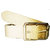 MJ India Fashion Men's Cream Leather Belt