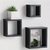 The New Look Square Set of 3 Black Shelf