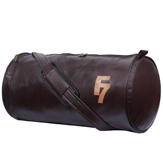 Fashion 7 Chocolate Leathrite Gym Bag