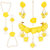 Oviya Floret Yellow Color Gota Patti Necklace, Earrings, Haath Paan with Finger Ring  Maang Tika for Women  Girls CO21