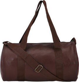 Fashion 7 Brown Leatherite Gym Bag