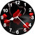 3d black heart2 wall clock