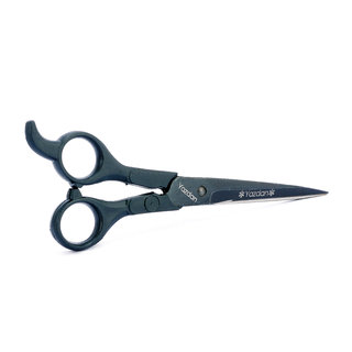 Yazdan Barber Scissor Pinky Rest Premium Series Scissors with Adjustment Lever (Set of 1 Black)