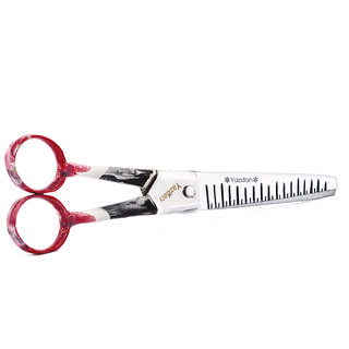 Yazdan Barber Scissor Thinning Scissor 1 Way (Texturizing Series) Scissors (Set of 1 Tri-Color)