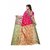 Indian Beauty Women's Banarasi Cotton Silk Saree With Blouse Piece (Butter Pink)