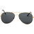 Amour Propre Light Black Matte Lens UV Protection Aviator Unisex Sunglasses