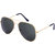 Amour Propre Light Black Matte Lens UV Protection Aviator Unisex Sunglasses