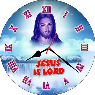 3d jesus with cloud1 wall clock