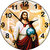3d jesus with angel1 wall clock