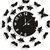 Ena Dcor MDF Black Analog Round Wall Clock  (DECOR035)