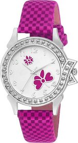 Pink Butterfly leather watches for women Watch GR111 Watch - For Girls BY 5STAR