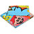 The Intellect Bazaar Pure Cotton ShinChan Cartoon Double Bedsheet (90 x 100 inch) for Kids with 2 Pillow Covers, Sky
