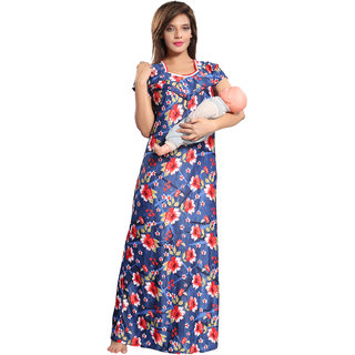 Be You Red Floral Women Maternity Wear / Maternity Gown