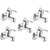 Oleanna Angel Brass Bib Tap With Wall Flange (Disc Fitting | Quarter Turn | Form Flow) Chrome - Pack Of 5 Nos