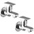 Oleanna Global Brass Bib Tap With Wall Flange (Disc Fitting | Quarter Turn | Form Flow) Chrome - Pack Of 2 Nos
