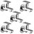 Oleanna Global Brass Bib Tap With Wall Flange (Disc Fitting | Quarter Turn | Form Flow) Chrome - Pack Of 5 Nos