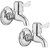 Oleanna Magic Brass Bib Tap With Wall Flange (Disc Fitting | Quarter Turn) Chrome - Pack Of 2 Nos