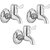 Oleanna Magic Brass Bib Tap With Wall Flange (Disc Fitting | Quarter Turn) Chrome - Pack Of 3 Nos