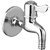 Oleanna Magic Brass Bib Tap Nozzle Cock with Wall Flange (Disc Fitting  Quarter Turn) Chrome